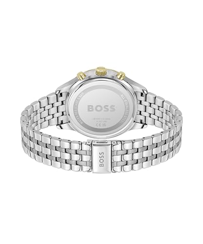 BOSS Avery Men's 42mm Chronograph Stainless Steel Case and Link Bracelet Watch, Water Resistant up to 5ATM/50 Meters, Business Elegance 4