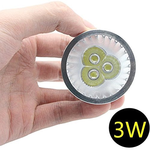 MR16 LED Bulbs MR16 3W LED Cool White Light Bulbs GU5.3 MR16 LED Bulbs 12V 3 Watt LED Spotlight Bulbs for Landscape Recessed Track Lighting,20W Halogen Equivalent,Pack of 10 4