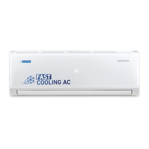 Blue Star 1.5 Ton 5 Star,Inverter Split AC (Copper, Convertible 5 in 1 Cooling, DigiQ Hepta Sensor, Dust Filter, Self Diagnosis, IE518PNU, White) 1