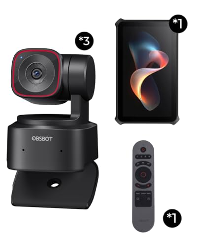 OBSBOT Tiny 2 Lite Multi-Cam Combo with Talent, AI Tracking PTZ Streaming Camera, Live Streaming to NDI/RTMP/SRT/YouTube and Others Platforms via Wi-Fi, 4G LTE, Ethernet, USB Port. 1