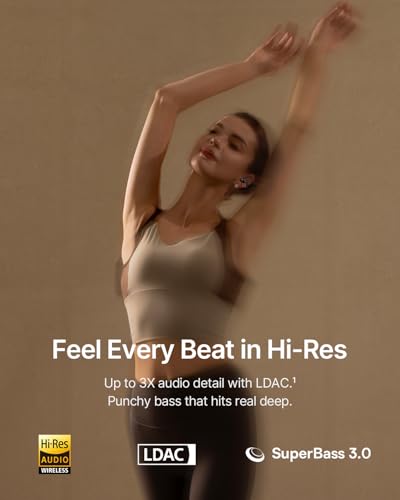 Baseus Bowie MC2 Open Ear Clip On Earbuds, CloudComfort 2.0 Wrap-Around Design, LDAC Hi-Res Audio, Bluetooth 6.0, 55H Playtime, 4-Mic AI Clear Call, IP67 Waterproof for Running Gym Workouts 3