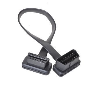 MasTrack OBD 2 Flat Ribbon 16 Pin Male to Female Port + OBD-II Port Replicator Cable 3