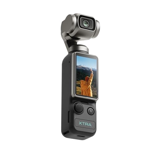 Xtra Muse, Vlogging Camera with 1'' CMOS & 4K/120fps Videos, Pocket Camera with 3-Axis Gimbal Stabilizer, Fast Focusing, Face/Object Tracking, Digital Video Camera for Photography, Digital Camera 1