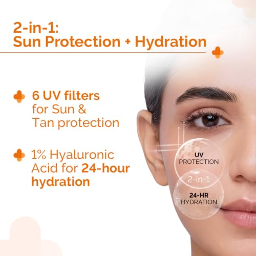 The Derma Co 1% Hyaluronic Sunscreen Aqua Gel SPF 50 PA++++ | Hydrating, Lightweight & Non-Greasy | No White Cast | Broad Spectrum & Blue Light Protection | Clinically Tested - (In-Vivo) | PPD-39 | 50 g 3