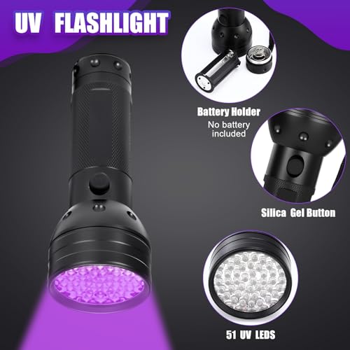 Tellegloww Leak Detector Kit R1234yf R134a R410a Oil and Dye Injectors Kit 30ml/1 oz Hand Push Compressor Dye Injector Refrigerant Leak Detector Tool Quick Coupler UV Flashlight Glasses 6