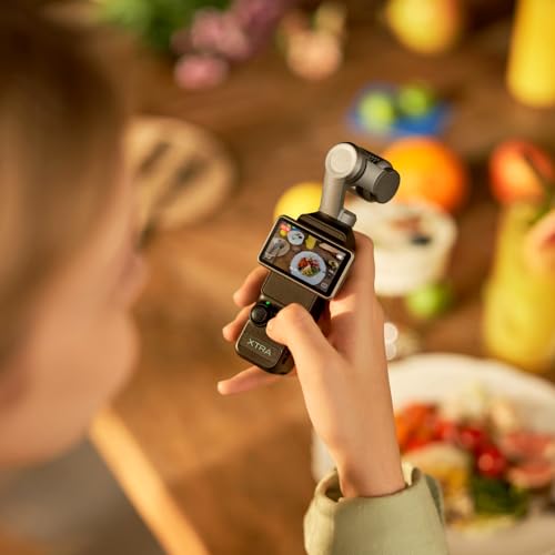 Xtra Muse, Vlogging Camera with 1'' CMOS & 4K/120fps Videos, Pocket Camera with 3-Axis Gimbal Stabilizer, Fast Focusing, Face/Object Tracking, Digital Video Camera for Photography, Digital Camera 6