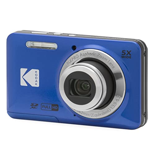 KODAK PIXPRO FZ55 16MP Compact Digital Camera, 5X Optical Zoom, Blue 1