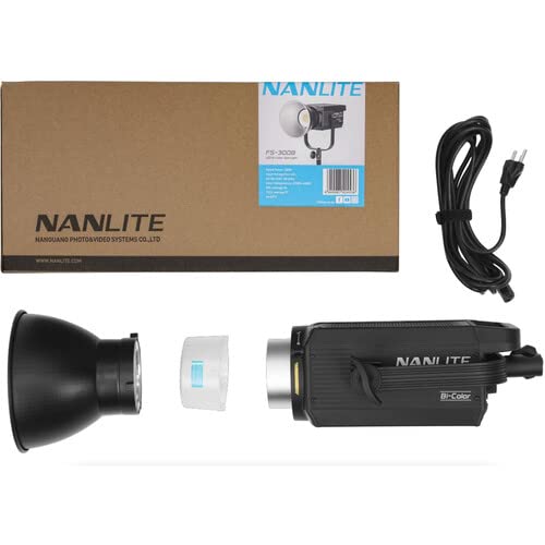 Nanlite FS-300B Bi-Color Studio Spotlight, 2700K-6500K, Bluetooth, 2.4G, Bowens Mount 3