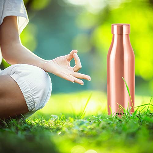 MILTON Copper Charge 1000 Bottle, 850ml, 100% Pure Copper, BPA Free Water Bottle, Leak Proof, Office Bottle, Boosts Immunity, Supports Digestive & Liver Health, Ayurveda Inspired 3