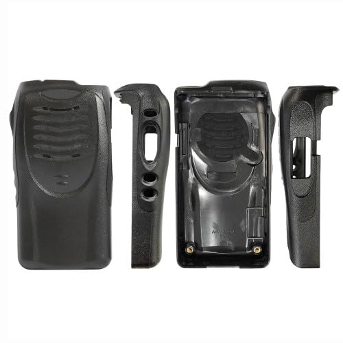 Front Housing Replacement Kit for TK-2160 TK-3160 Two-Way Radios, No Keypad, Black Front Case with Knobs, PTT Button Pad & Jack Cap (Repair Parts) 3