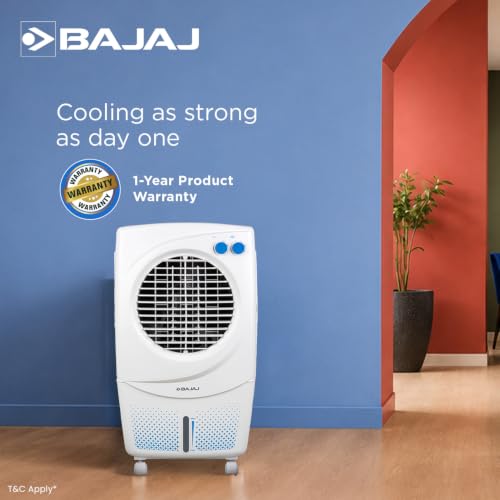 Bajaj PX 97 Torque New 36L Personal Air Cooler For Room|Honeycomb Cooling Pads|High-Speed |30Ft Powerful Air Throw|3-Speed Control|Portable Cooler-Home|1 Yr Product Warranty|White 6