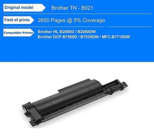VERENA TN B021 Toner Cartridge Compatible for Use in Brother, HL-B2000D / B2080DW / DCP-B7500D / B753DW / MFC-B7715DW Printers (TN B021-1PIC) 3