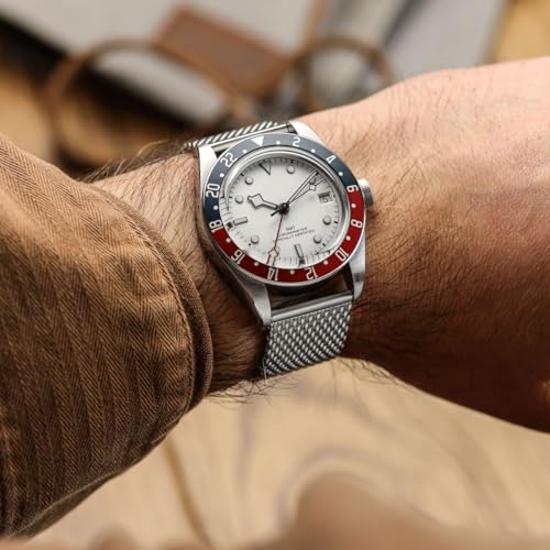 WatchGecko Classic Mesh Watch Strap, Polished or Satin Brushed Finish, 18-22mm. Men's Replacement Stainless Steel Band. Quick Release Spring Bars for Easy Changes 5