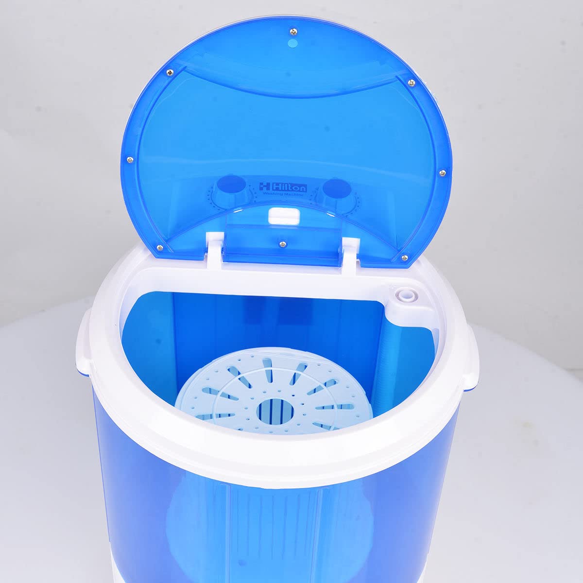 Hilton 3 kg Single-Tub Washing Machine with Spin Dryer Portable Single Tub Washer - The Laundry Alternative Portable Clothes Washer Travel Washing Machine With Spin Dryer. (Canna Maroon) 6