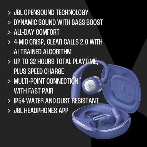JBL Sense Pro Open Ear Headphones, Spatial Sound, Earhook Fit - Grey 5