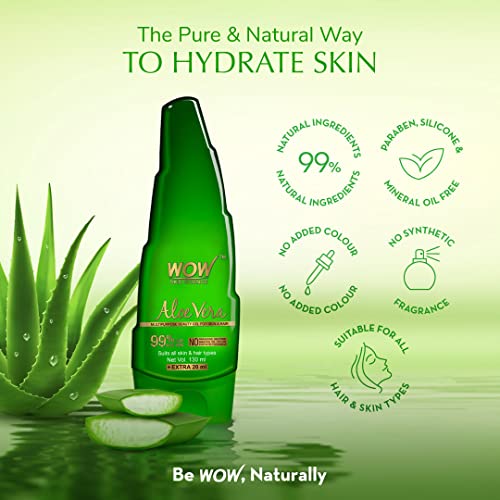 WOW Skin Science 99% Pure Aloe Vera Gel for Face, Skin & Hair - 150ml | Ultimate Gel For Glowing Skin | For Both Men and Women 6
