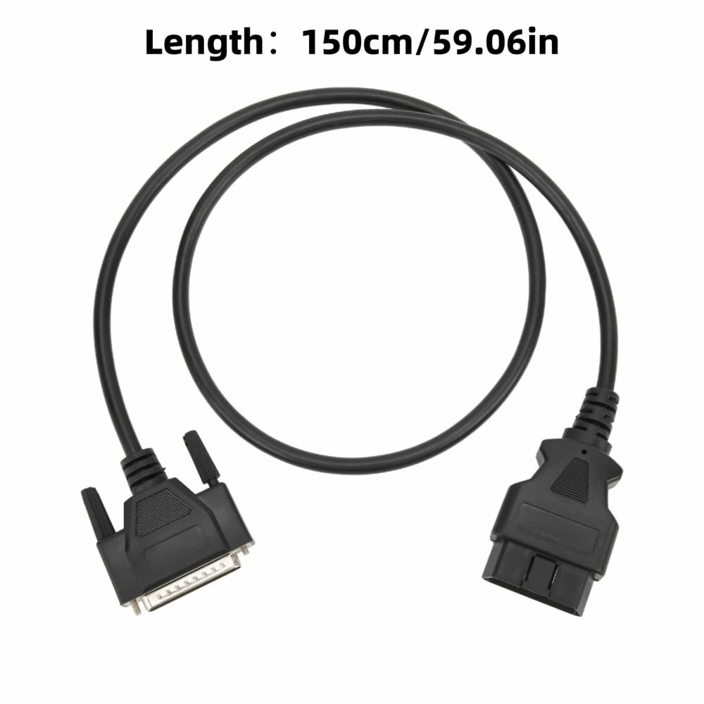 Anu Limen OBD2 to DB25 Diagnostic Cable 40in – 16 Pin Male Adapter for SBB V33 Key Programmer, Replacement Cable with Brass Conductors 5