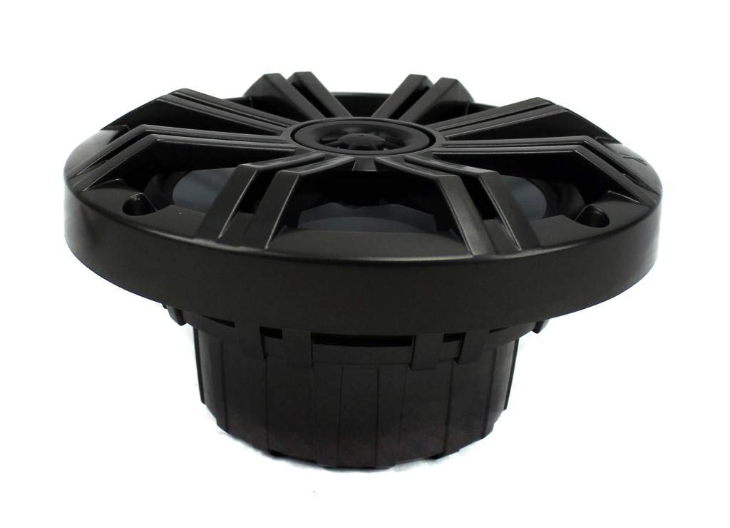1 Pair of Kicker KM65 6.5" 195W Multicolor LED Marine Coaxial Speakers Bundle Combo with LED Remote Controller 6