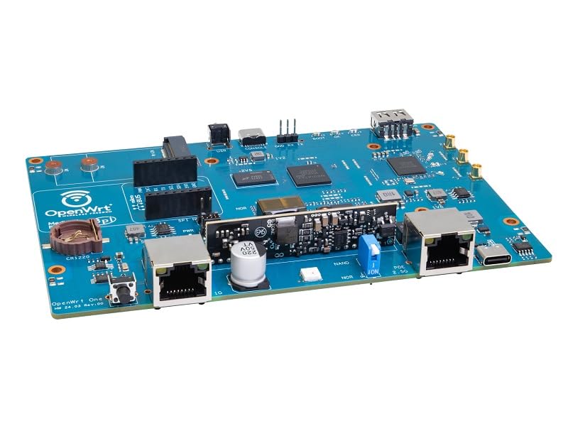WayPonDEV Banana Pi WiFi 6 OpenWrt One Router Board, Wireless Dual Band Internet Router, MediaTek MT7981B SoC 1GB DDR4 RAM, Integrated 1x 2.5GbE WAN Gigabit LAN RJ45 Port, Support AP, WPA,WPA2,WPA3 5