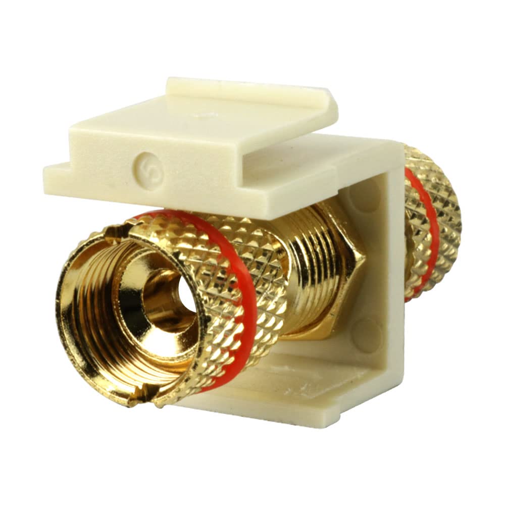 Gold-Plated Speaker Binding Post Keystone Insert 1
