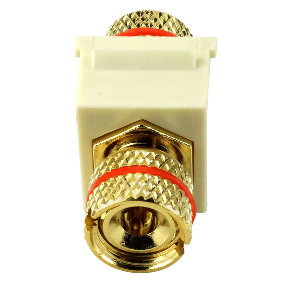 Gold-Plated Speaker Binding Post Keystone Insert 6