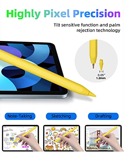 Gnanlen iPad Pencil 2nd Generation with Magnetic Wireless Charging,Same as Apple Pencil 2nd Generation,Stylus Pen Compatible with iPad Pro 11in 1/2/3/4,iPad Pro 12.9in 3/4/5/6,iPad Air 4/5,iPad Mini 6 5