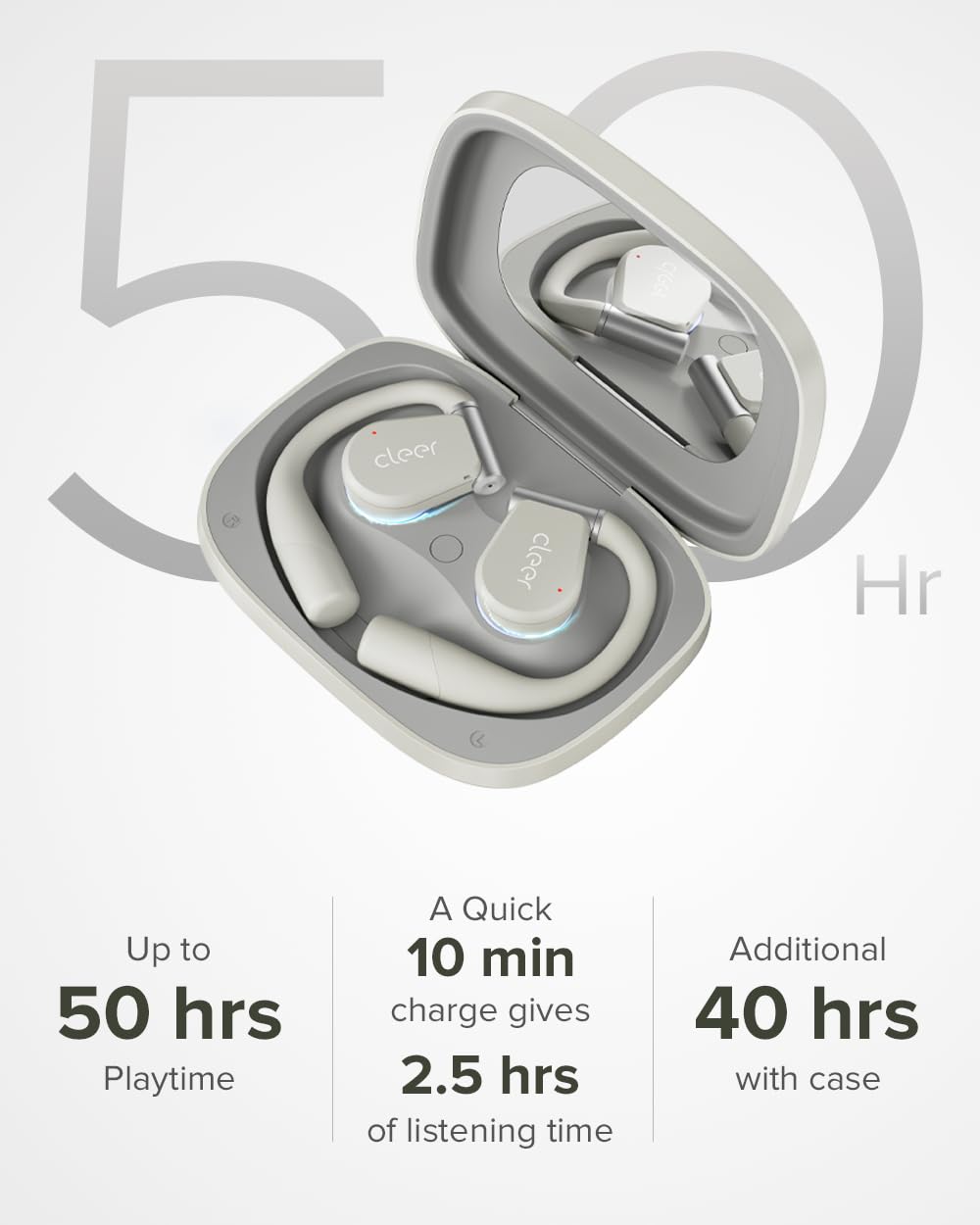 Cleer ARC 3 Open-Ear Earbuds with Dolby Atmos and 50Hr Battery - Blue 5