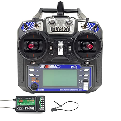 Flysky FS-i6 6CH 2.4GHz AFHDS RC Transmitter w/FS-iA6B Receiver for RC Multirotor Helicopter Airplane Glider Quadcopter (Model_2) 1