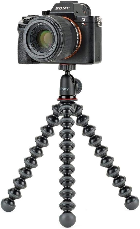 Joby GorillaPod 1K GripTight 360 Mount Kit, Compact Flexible Tripod 1K Stand and BallHead, with Rotating Phone Mount, Easy Landscape or Portrait Mode, Double Cold Shoe, Supports up to 1kg (2.2lb) 5