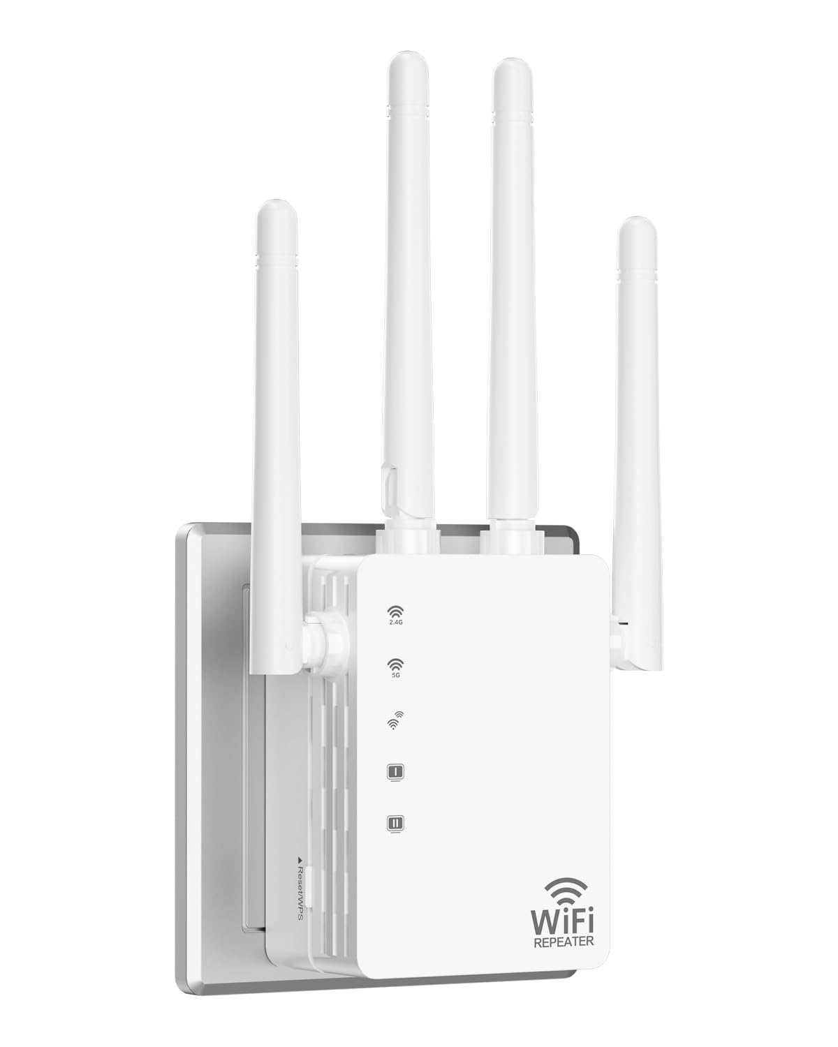 4 Antennas WiFi Extender,Covers 12880 Sq.ft,High-Performance 2-Port Booster 1