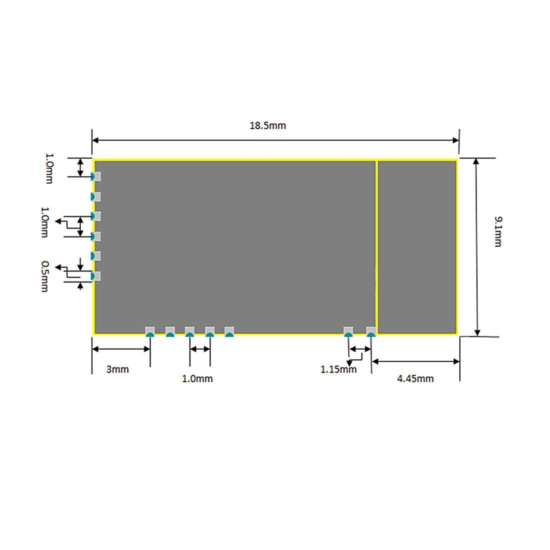 Nordic BLE 4.0 nRF51822 Controller Chip Bluetooth Module Small Size 18.5 x 9.1x 2.0mm 5 Pack 4