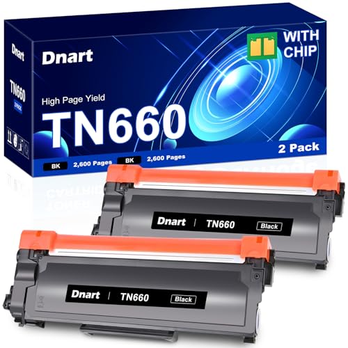 DNART Compatible Toner Cartridge Replacement for Brother TN660, 2 Black 1