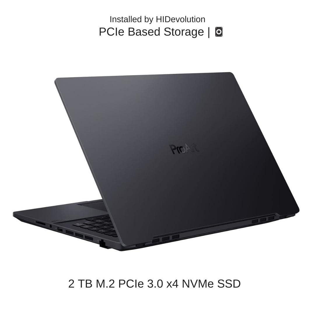 HIDevolution [2022] ASUS ProArt StudioBook H7600HM 16.0" WQUXGA, 2.3 GHz i7-11800H, RTX 3060, 64 GB 3200MHz RAM, 2 TB PCIe SSD 5