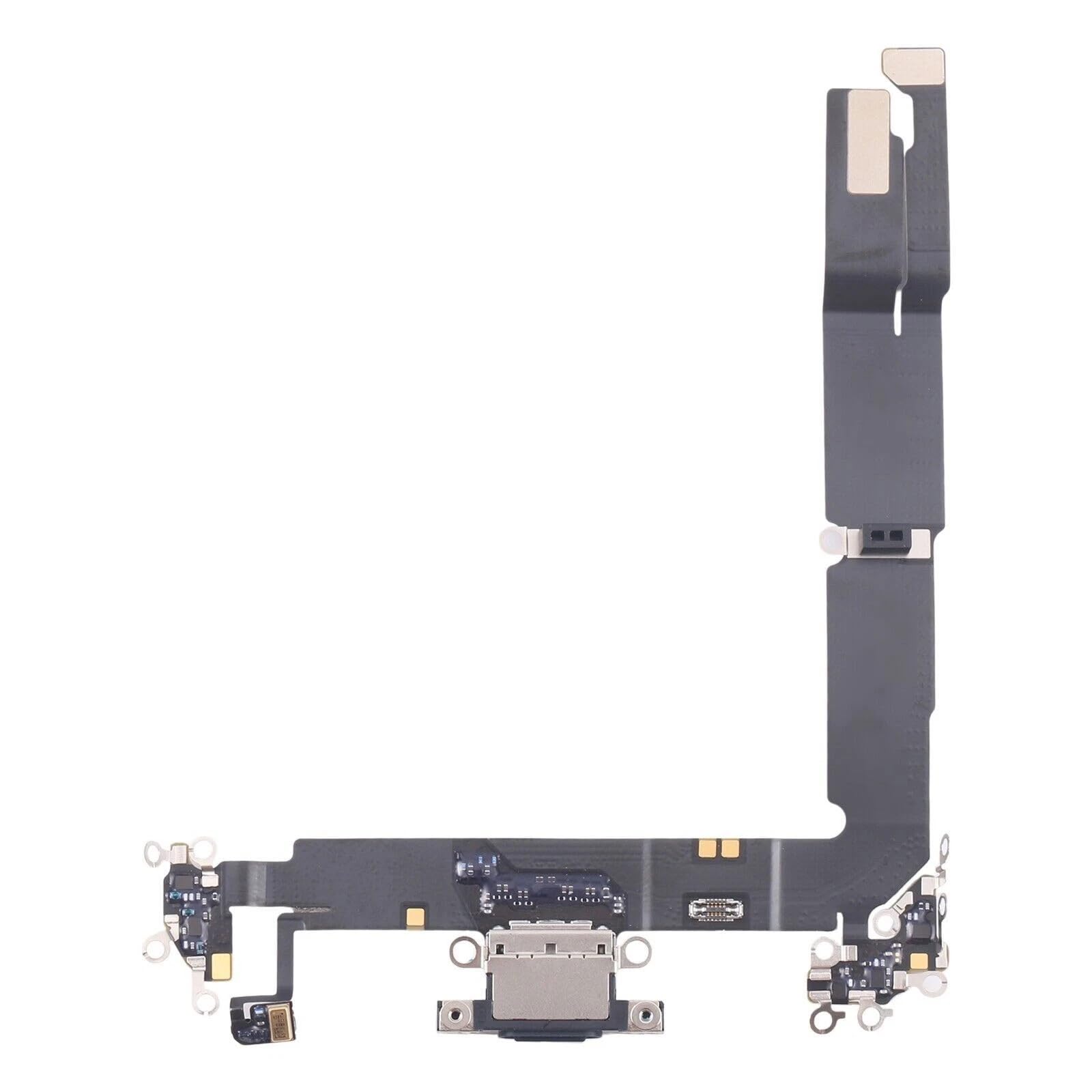 Charging Port Board Dock Connector Socket Module Flex Replacement Compatible with iPhone 16 Plus (Black) 1