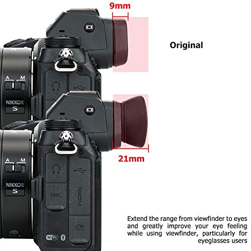 Z6II Z7II Eyecup + SD XQD Memory Card Case：Soft Silicon Camera Eyecup with 30 SD + 15 CFexpress B/XQD Cards Storage Case 3