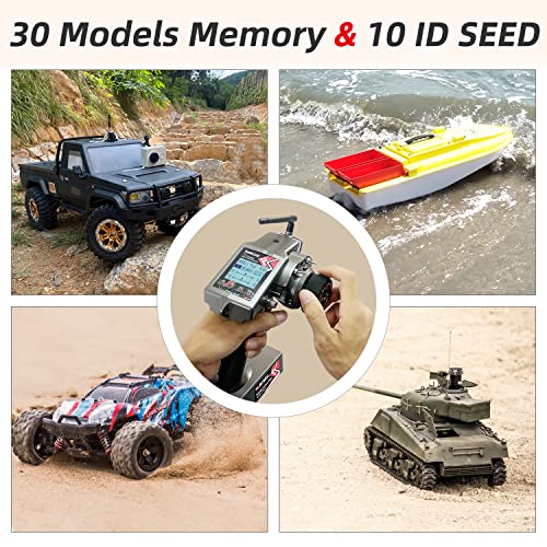 Radiolink RC6GS V3 2.4Ghz 7 Channels RC Transmitter and Receiver R7FG&R4FGM Gyro RX Volt Telemetry Long Range, Surface Radio Controller for RC Car Boat Crawler Truck Buggy Mini Car 5