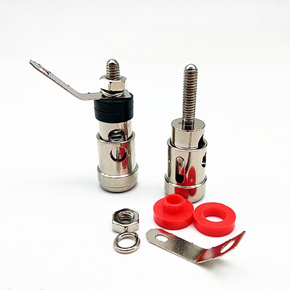 TEAMWILL 10PCS Speaker Audio AMP Terminal Binding Post Spring Loaded Type Nickel Plated 5