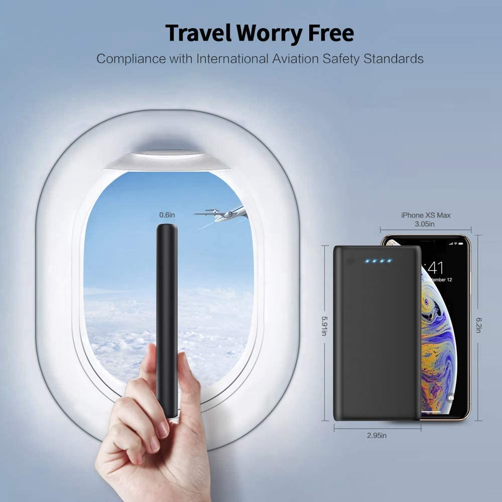 Upgraded Portable Charger 40800mAh Power Bank - Portable Battery with 2 Built in Cables,PD 25W USB C Fast Charging, 5 Outputs Battery Pack Compatible with iPhone 17 16 15 14 Android Phone etc-Navy 2