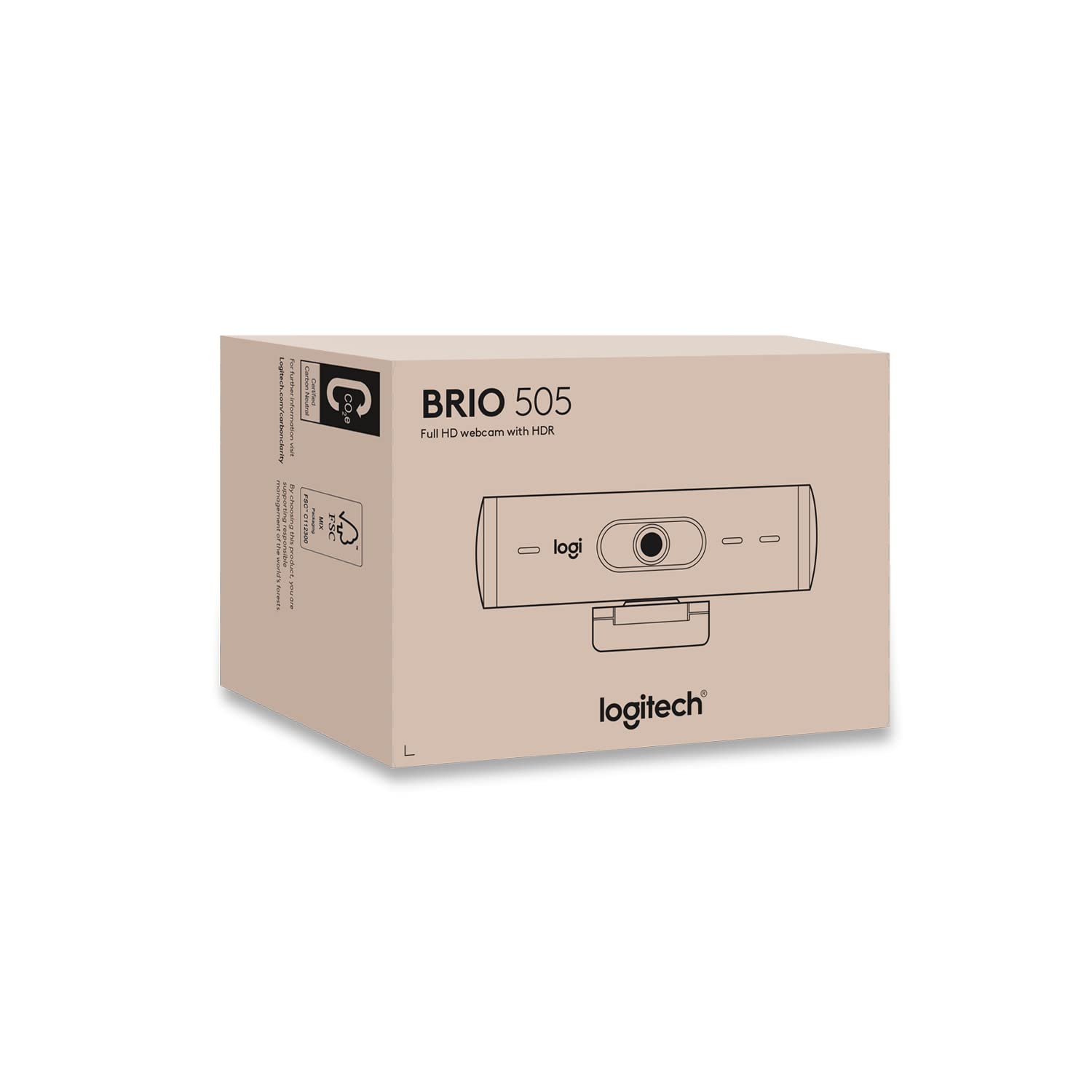 Logitech Brio 505 Full HD webcam with auto light correction, auto-framing, Show Mode, dual noise reduction mics, privacy shutter - Works with Microsoft Teams, Google Meet, Zoom - Grey 6
