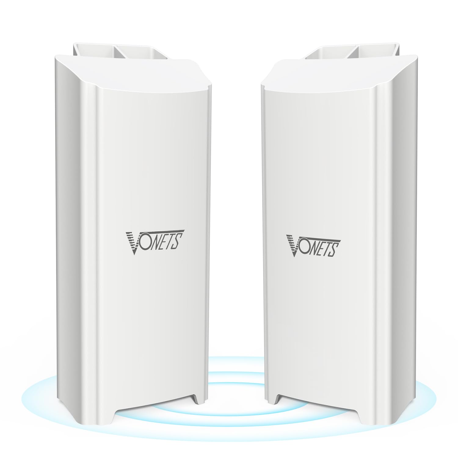 VONETS VBGO-5G Point to Point Wireless Bridge, 5.8GHz 1800Mbps Outdoor WiFi Extender Kit, Pre-Paired Plug & Play, 2 Gigabit Ports, IP65 Weatherproof, Long Range 2KM for Security Camera Network 3