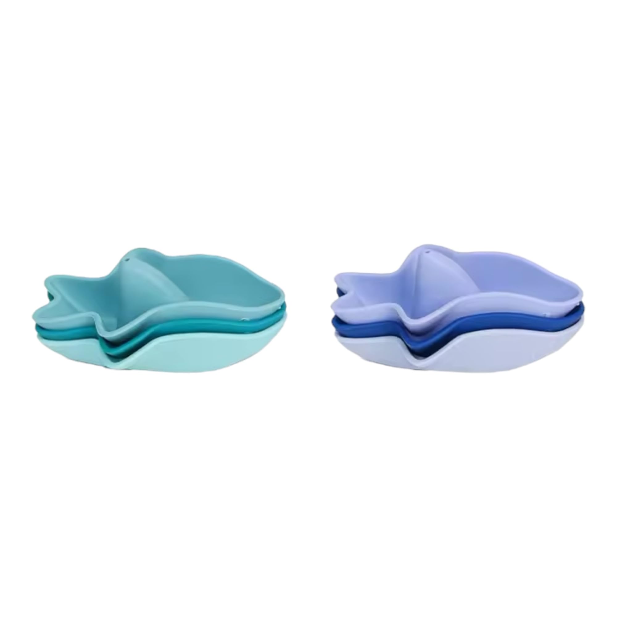 macoam Little Sharks Bath Toy Set – 3-Piece Silicone Bathtub Toy Set for Babies & Infants | Soft, Safe Baby Sensory Toys | Shark Toys for Toddlers (Blue) 4