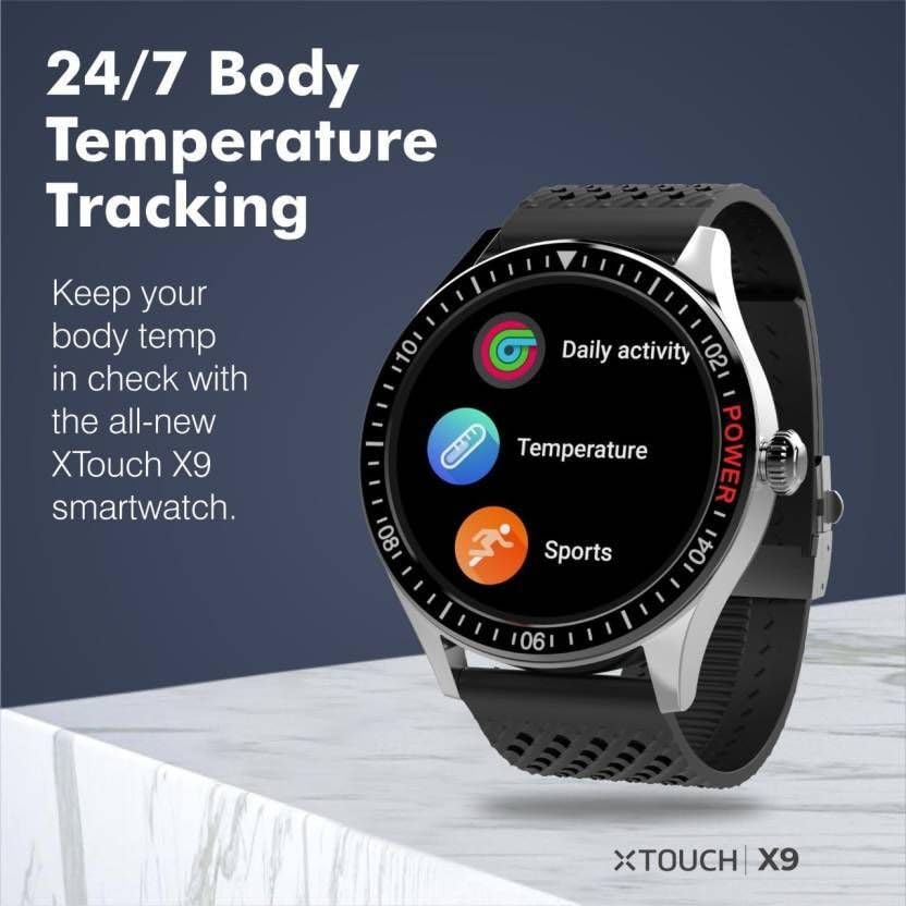 XTOUCH X9 Smartwatch for Men & Women with Bluetooth Calling, Fitness Tracker, Heart Rate & Sleep Monitor, Sports Modes, Step Counter, Smart Notifications, Stylish Design (Black) 3