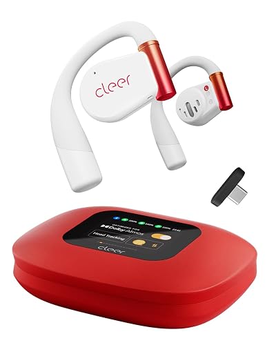 Cleer ARC 3 Gaming Earbuds - True Wireless Open Ear Headphones,Ultra-Low Latency,Snapdragon & Dolby Sound, Bluetooth 5.4, USB-C Dongle,50Hr Battery, Compatible with PS4, PS5, PC, Quest, Switch, White 2