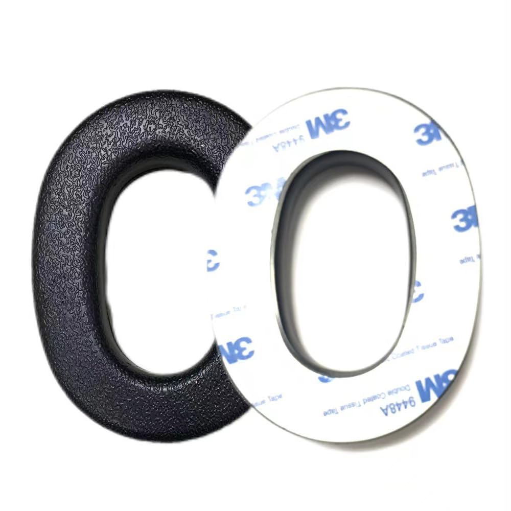 Replacement 3M WorkTunes TPU Protein Leather Ear Pads Cushions Cover Repair Parts Compatible with 3M WorkTunes (90543, 90544, 90542, 90541) / ZOHAN EM042/033/037 Radio Headphone (Black/2 Pairs) 5