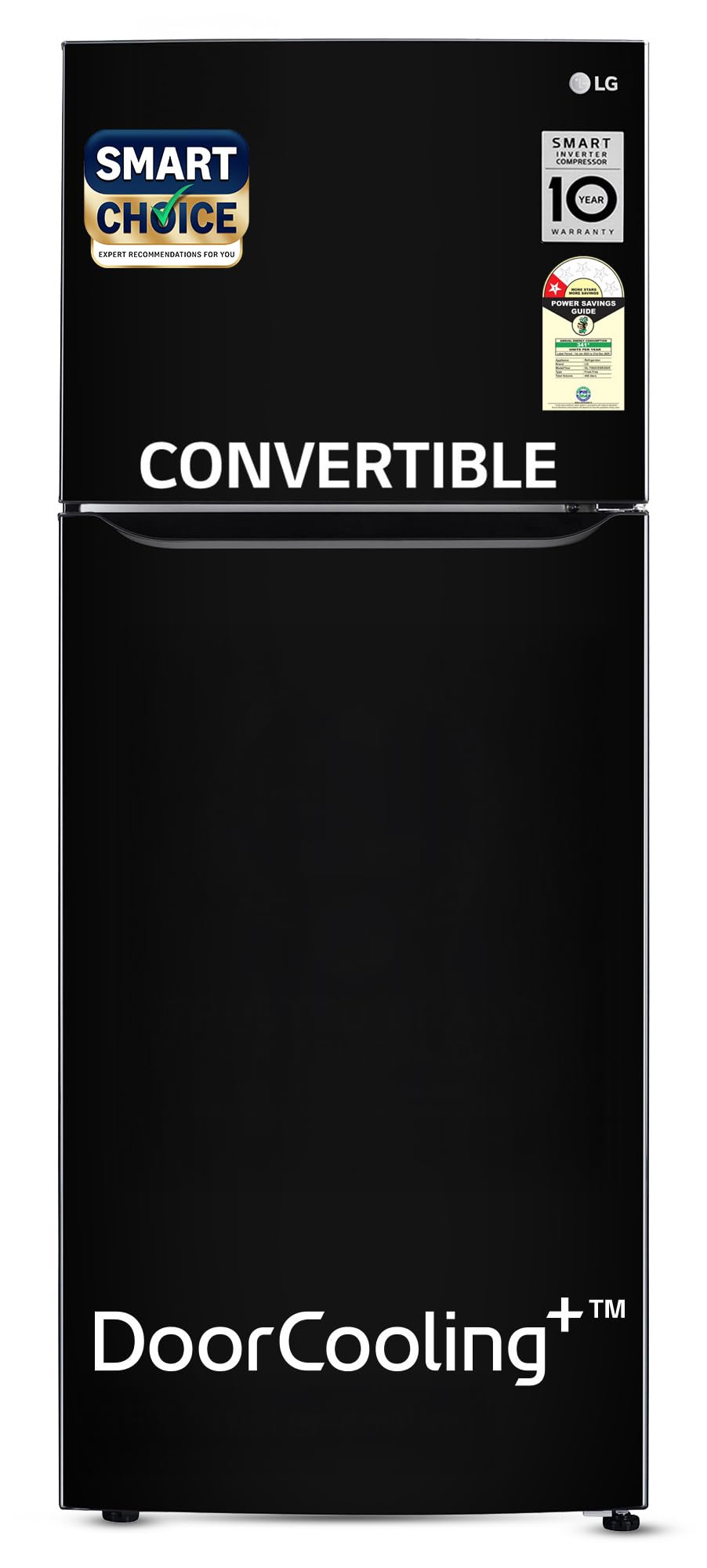 LG Smart Choice, 446 L, 1 Star, Convertible, Door Cooling+, Smart Inverter Compressor, Frost Free Double Door Refrigerator (GL-T502CESR, Ebony Sheen, Express Freeze & Multi Air Flow) 1