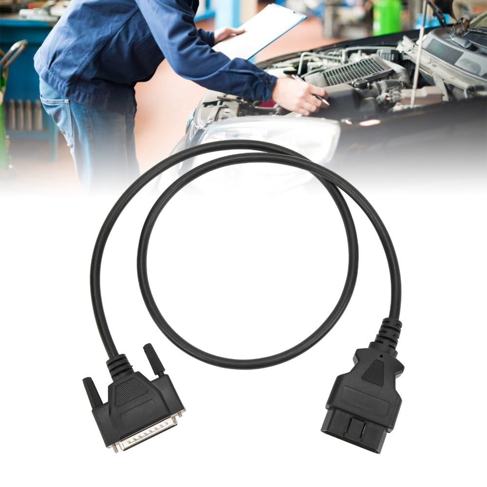 Anu Limen OBD2 to DB25 Diagnostic Cable 40in – 16 Pin Male Adapter for SBB V33 Key Programmer, Replacement Cable with Brass Conductors 3