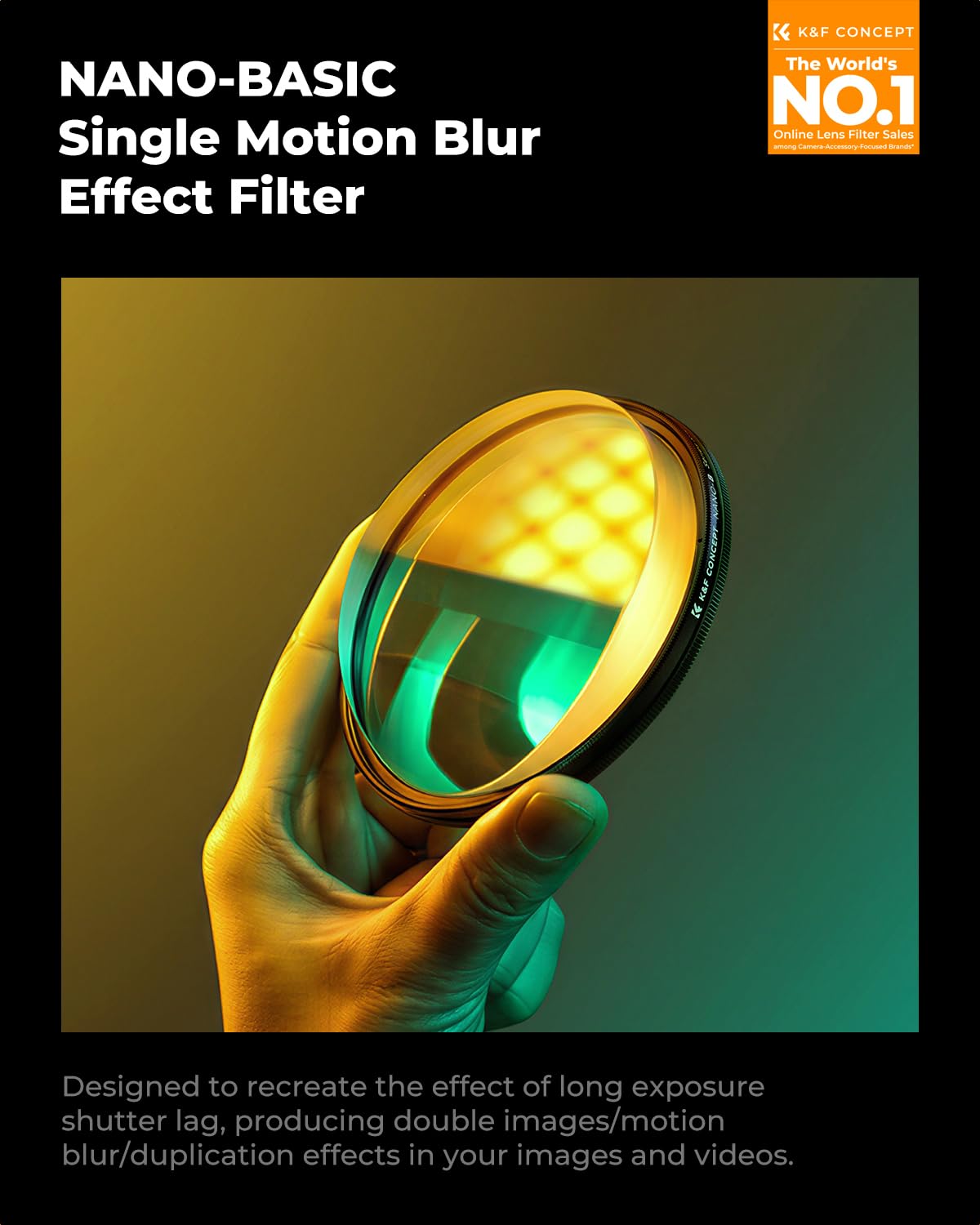 K&F CONCEPT 82mm Unilateral Blur Ghost Motion Filter 3
