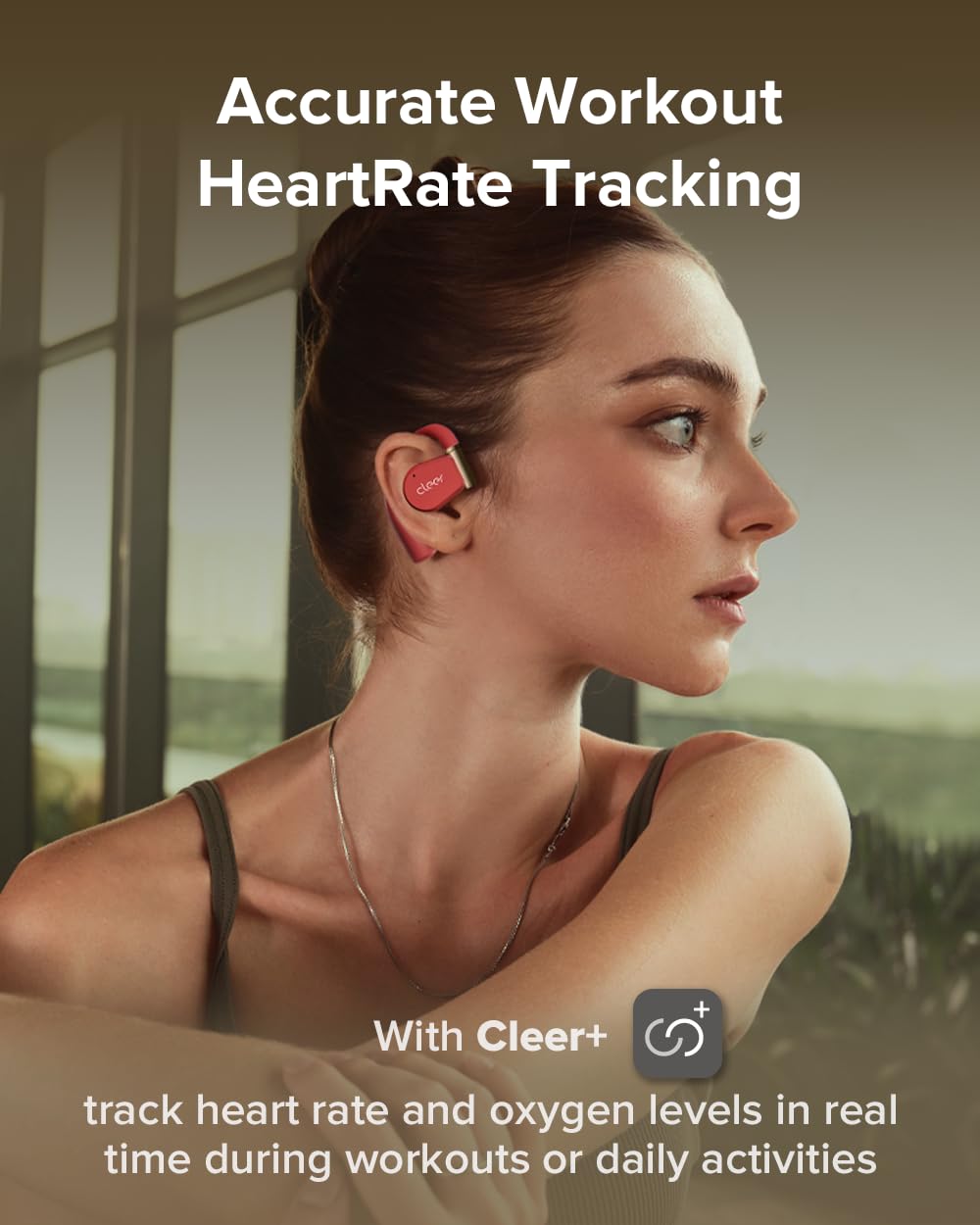 Cleer ARC 3 Sports Pro Open Ear Headphones, Red 3