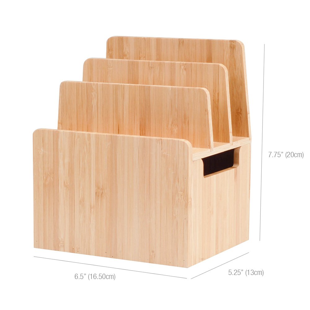 MobileVision Bamboo Charging Station with Compatible Apple Watch Charger Adapter Plus Apple Approved MFI Cable 5