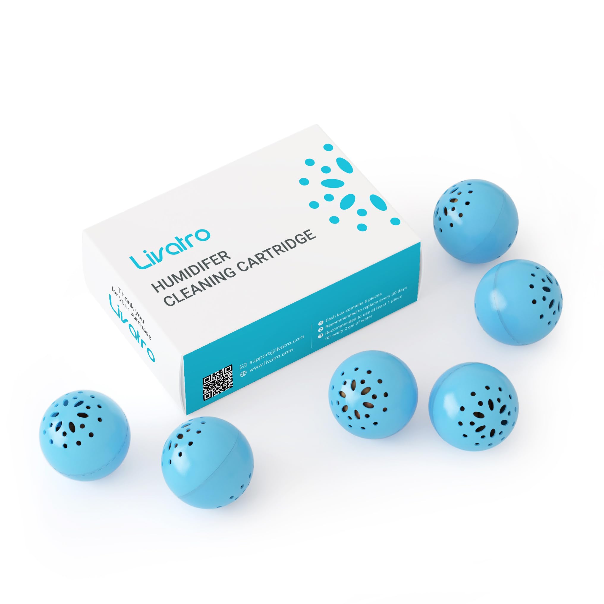 Livatro Humidifier Cleaner – Fight Humidifier Mold and Bacteria with Humidifier Cleaning Ball, Prevents Hard Water Build-Up, Eliminates White Dust, Removes Odor, For All humidifiers, Fish Tank 2